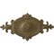 Ekena Millwork Quentin Ceiling Medallion, Hand-Painted Mississippi Mud, 23 1/2"W x 12 1/4"H x 1 1/2"P CM23RO1MMF - alternate 1